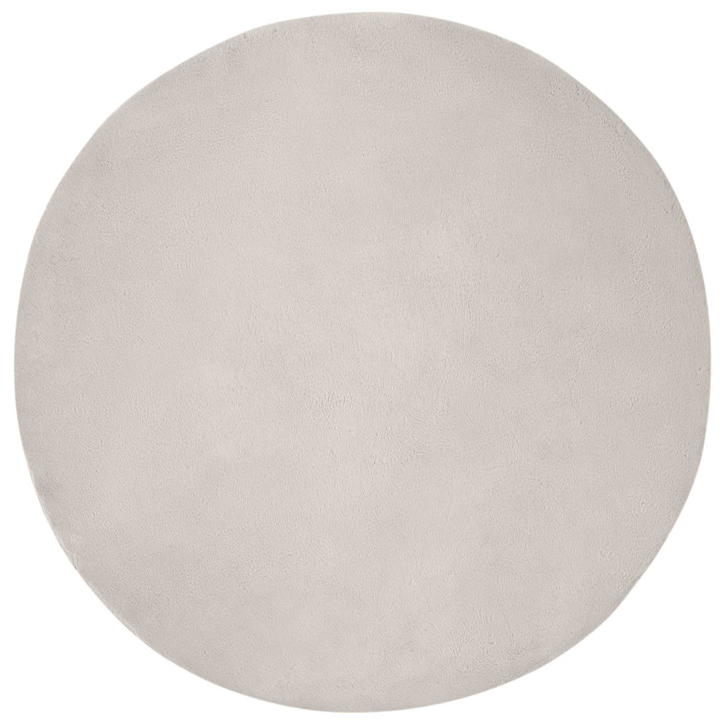 Vidaxl nep konijnenbont tapijt olite beige ø 200 cm polyester