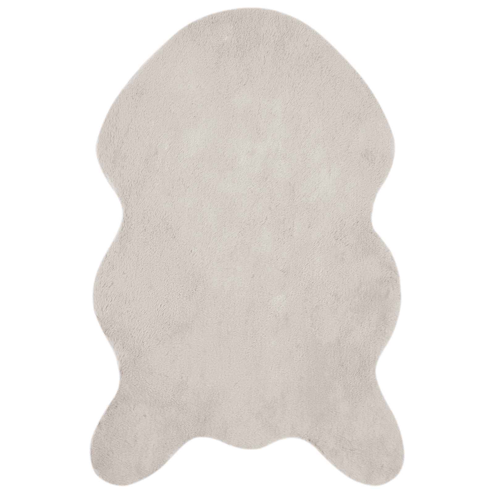Vidaxl nep konijnenbont tapijt olite beige 50 x 80 cm polyester