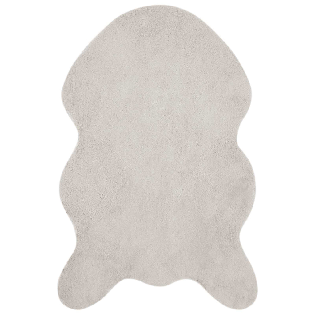 Vidaxl nep konijnenbont tapijt olite beige 60 x 90 cm polyester