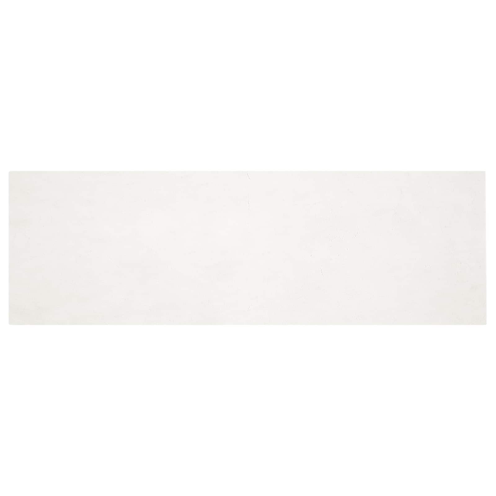 Vidaxl nep konijnenbont tapijt olite crème 80 x 250 cm polyester