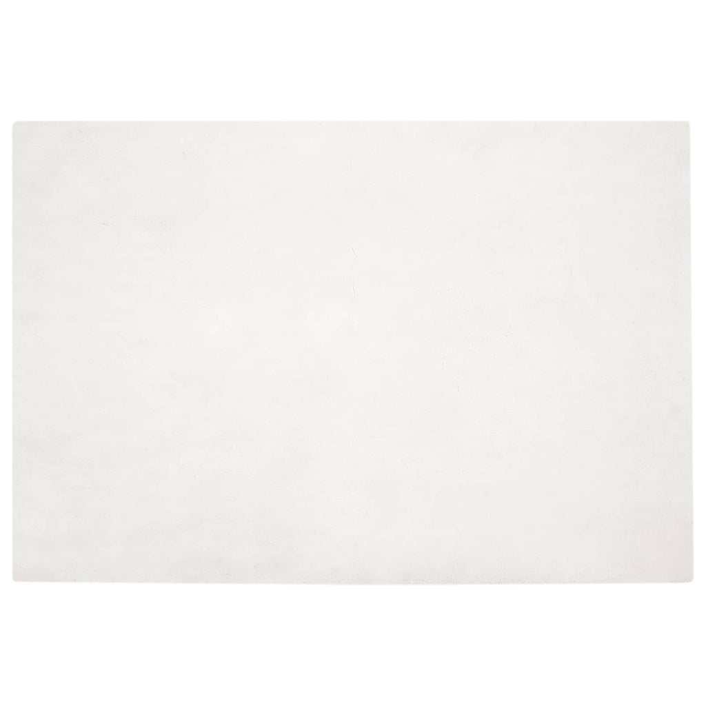 Vidaxl nep konijnenbont tapijt olite crème 160 x 230 cm polyester