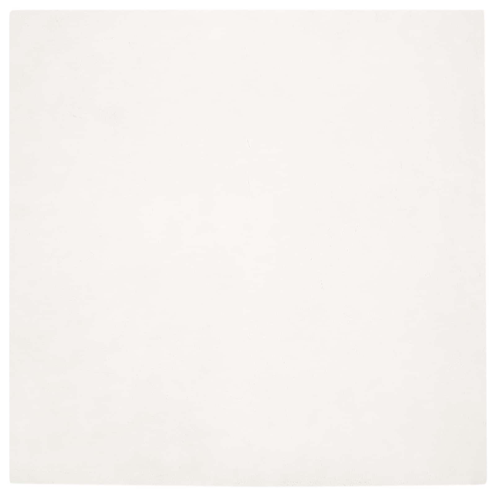 Vidaxl nep konijnenbont tapijt olite crème 120 x 120 cm polyester