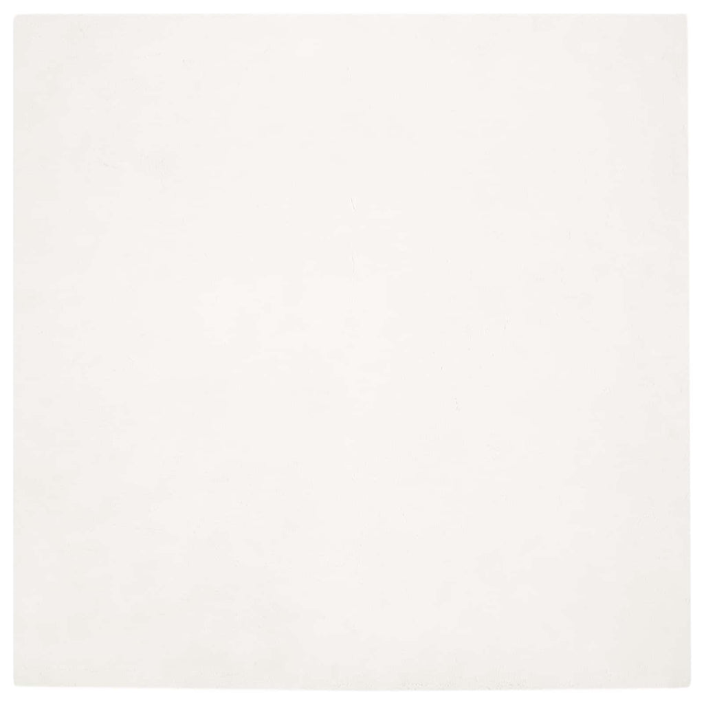Vidaxl nep konijnenbont tapijt olite crème 160 x 160 cm polyester