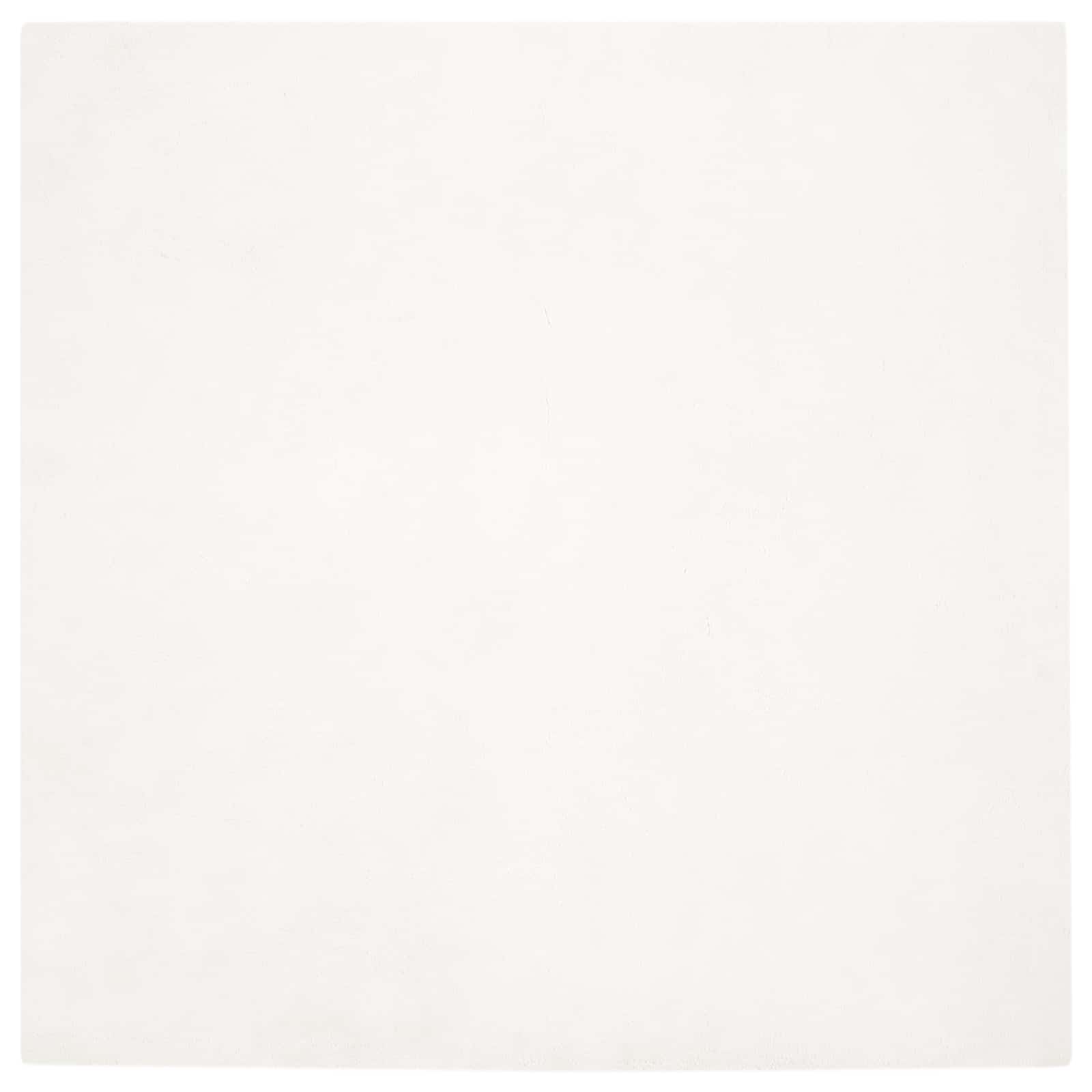 Vidaxl nep konijnenbont tapijt olite crème 240 x 240 cm polyester