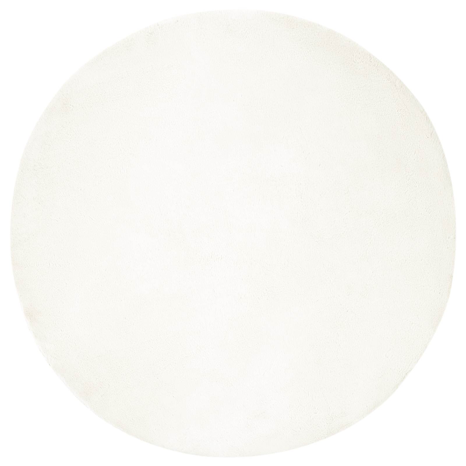 Vidaxl nep konijnenbont tapijt olite crème ø 120 cm polyester