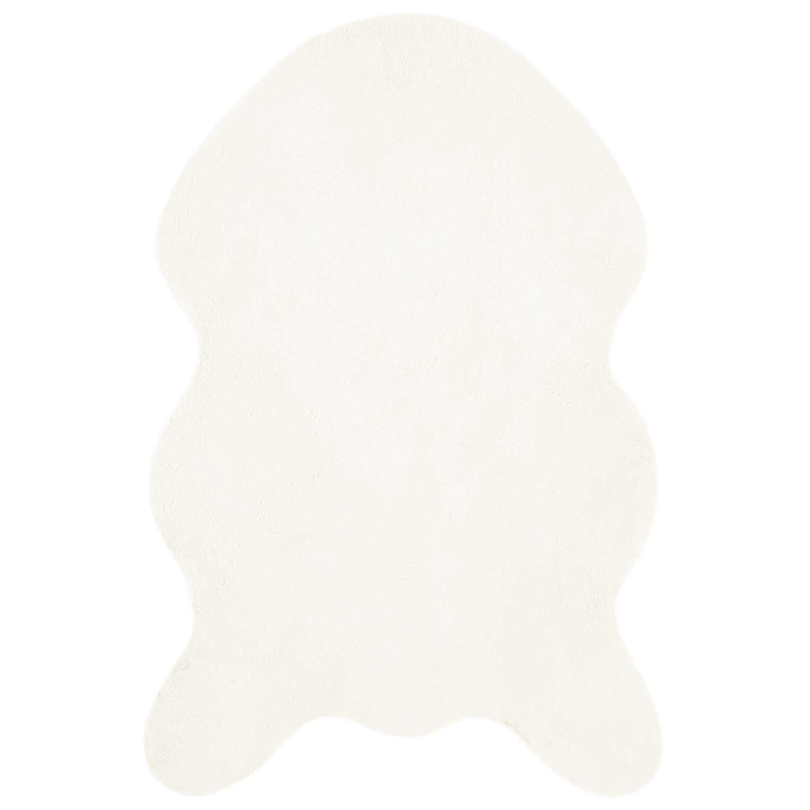 Vidaxl nep konijnenbont tapijt olite crème 50 x 80 cm polyester