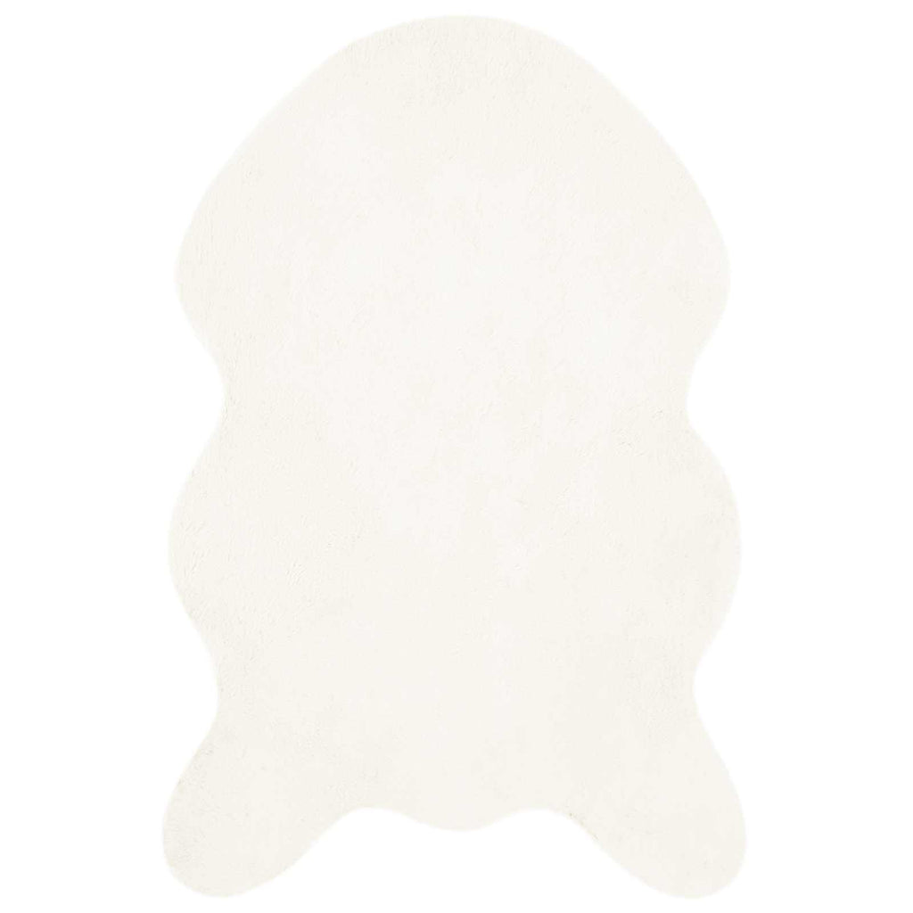 Vidaxl nep konijnenbont tapijt olite crème 80 x 120 cm polyester
