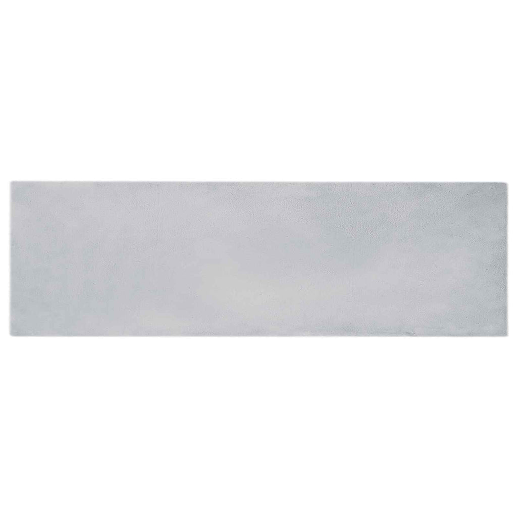 Vidaxl nep konijnenbont tapijt olite grijs 80 x 250 cm polyester