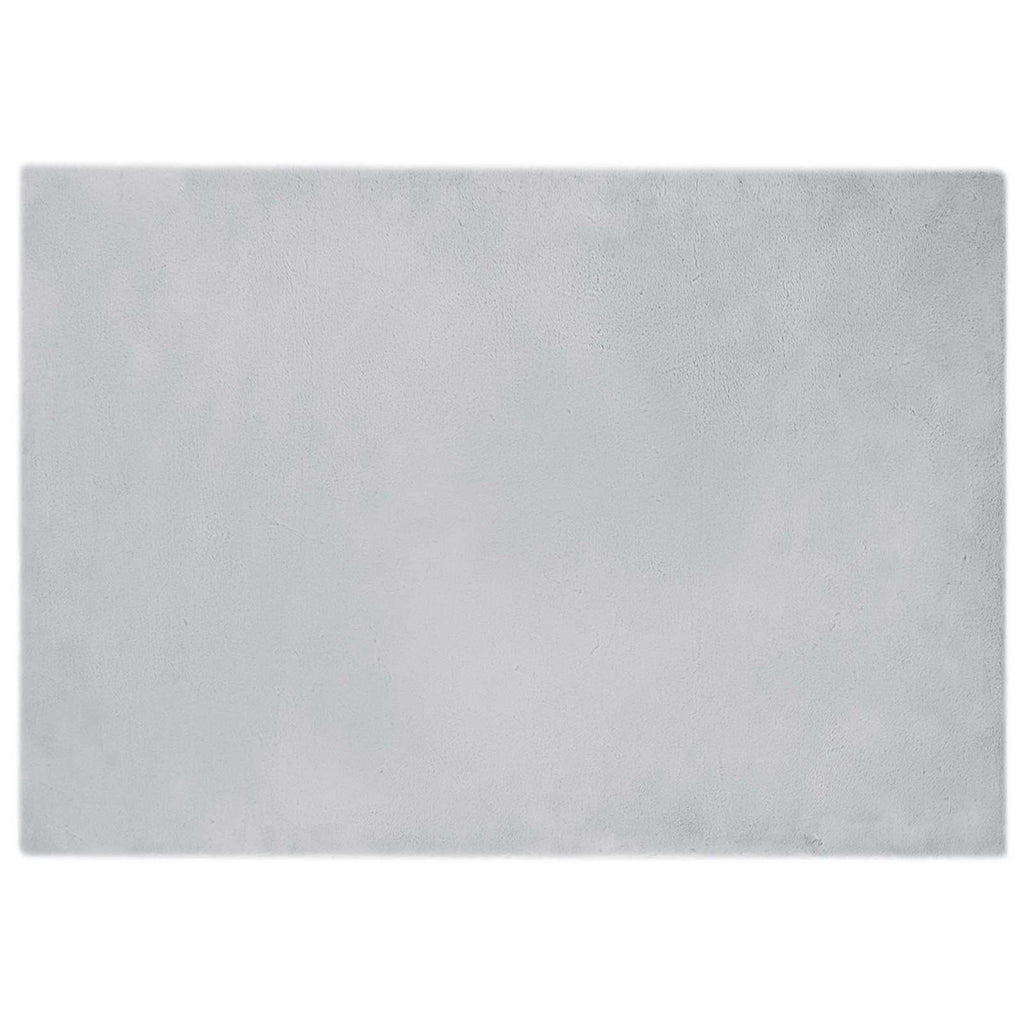 Vidaxl nep konijnenbont tapijt olite grijs 160 x 230 cm polyester