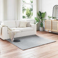 Vidaxl nep konijnenbont tapijt olite grijs 120 x 120 cm polyester