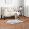 Vidaxl nep konijnenbont tapijt olite grijs 60 x 90 cm polyester