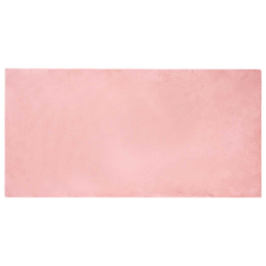 Vidaxl nep konijnenbont tapijt olite roze 100 x 200 cm polyester