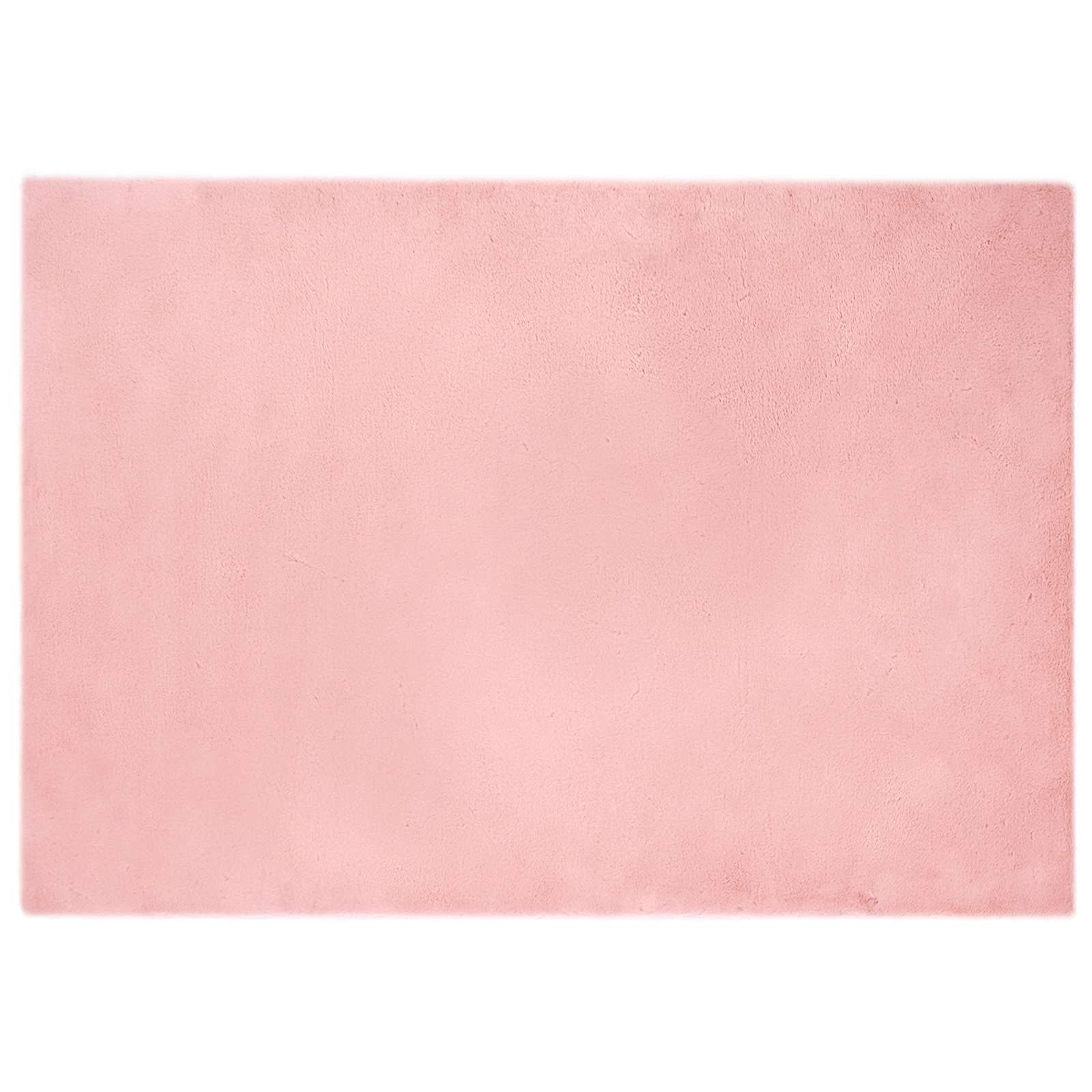 Vidaxl nep konijnenbont tapijt olite roze 160 x 230 cm polyester