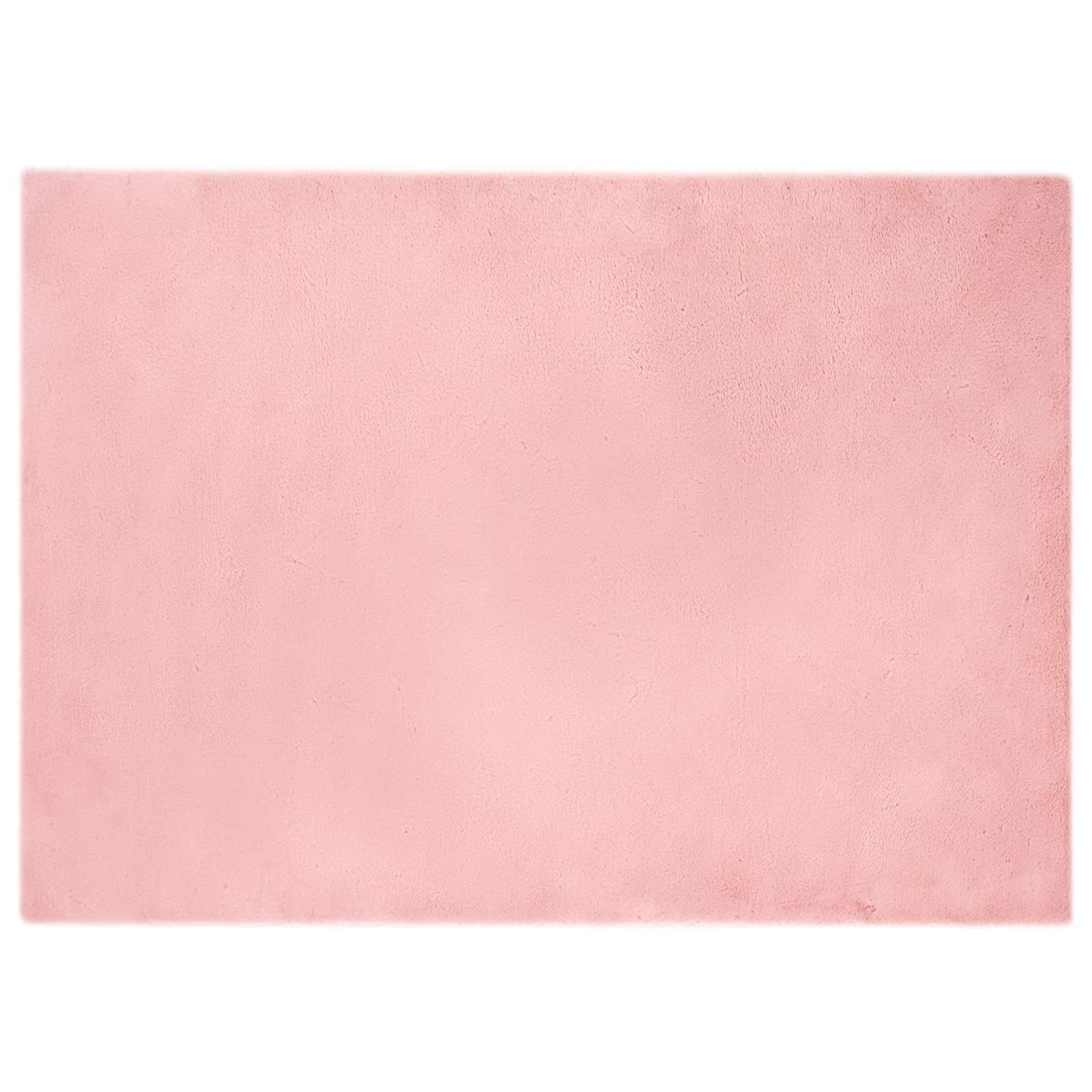Vidaxl nep konijnenbont tapijt olite roze 240 x 340 cm polyester