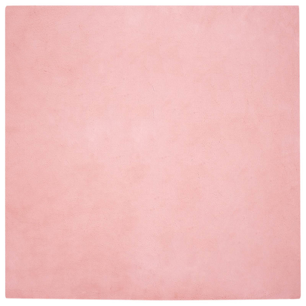 Vidaxl nep konijnenbont tapijt olite roze 120 x 120 cm polyester