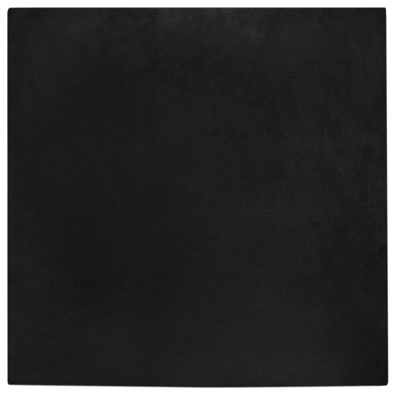 Vidaxl nep konijnenbont tapijt olite zwart 200 x 200 cm polyester