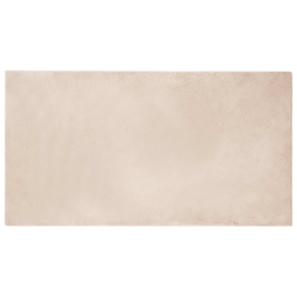 Vidaxl nep konijnenbont tapijt olite taupe 60 x 110 cm polyester