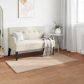 Vidaxl antislip vloerkleed van imitatie konijnenbont olite taupe