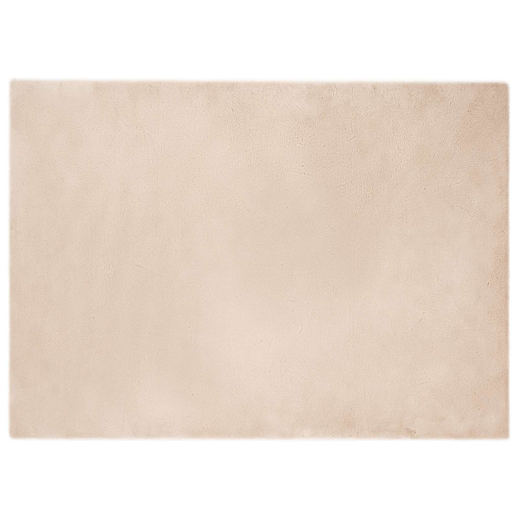 Vidaxl nep konijnenbont tapijt olite taupe 240 x 340 cm polyester