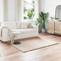 Vidaxl nep konijnenbont tapijt olite taupe 120 x 120 cm polyester