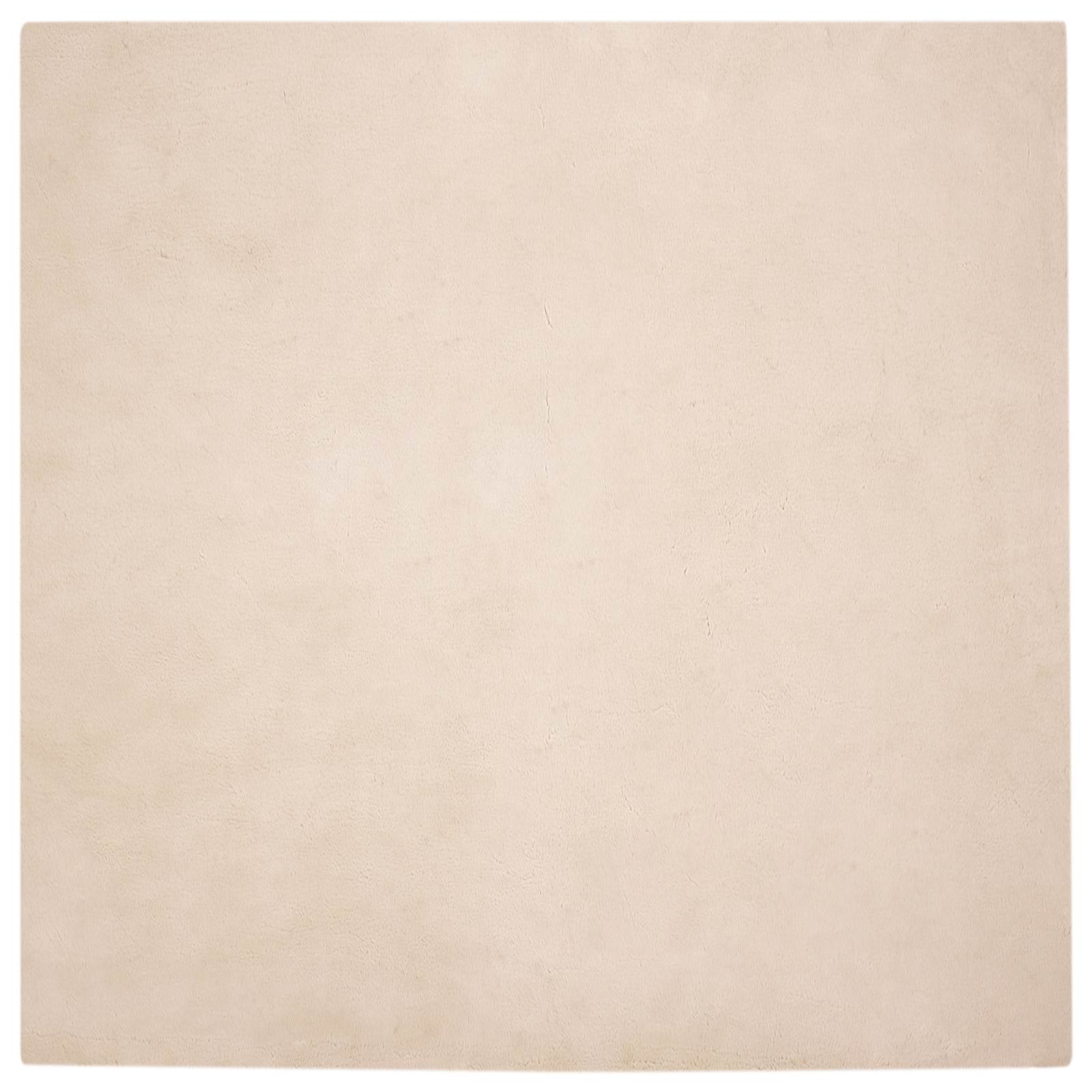 Vidaxl nep konijnenbont tapijt olite taupe 240 x 240 cm polyester