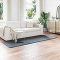 Vidaxl nep konijnenbont tapijt olite antraciet 80 x 250 cm polyester