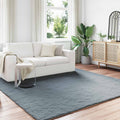 Vidaxl nep konijnenbont tapijt olite antraciet 200 x 200 cm polyester