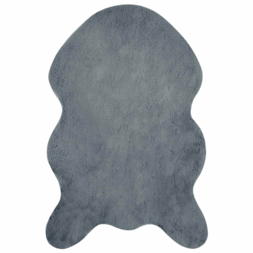 Vidaxl nep konijnenbont tapijt olite antraciet 80 x 120 cm polyester