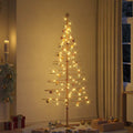 Vidaxl houten kerstboom kotka 210 cm bamboe en massief grenenhout