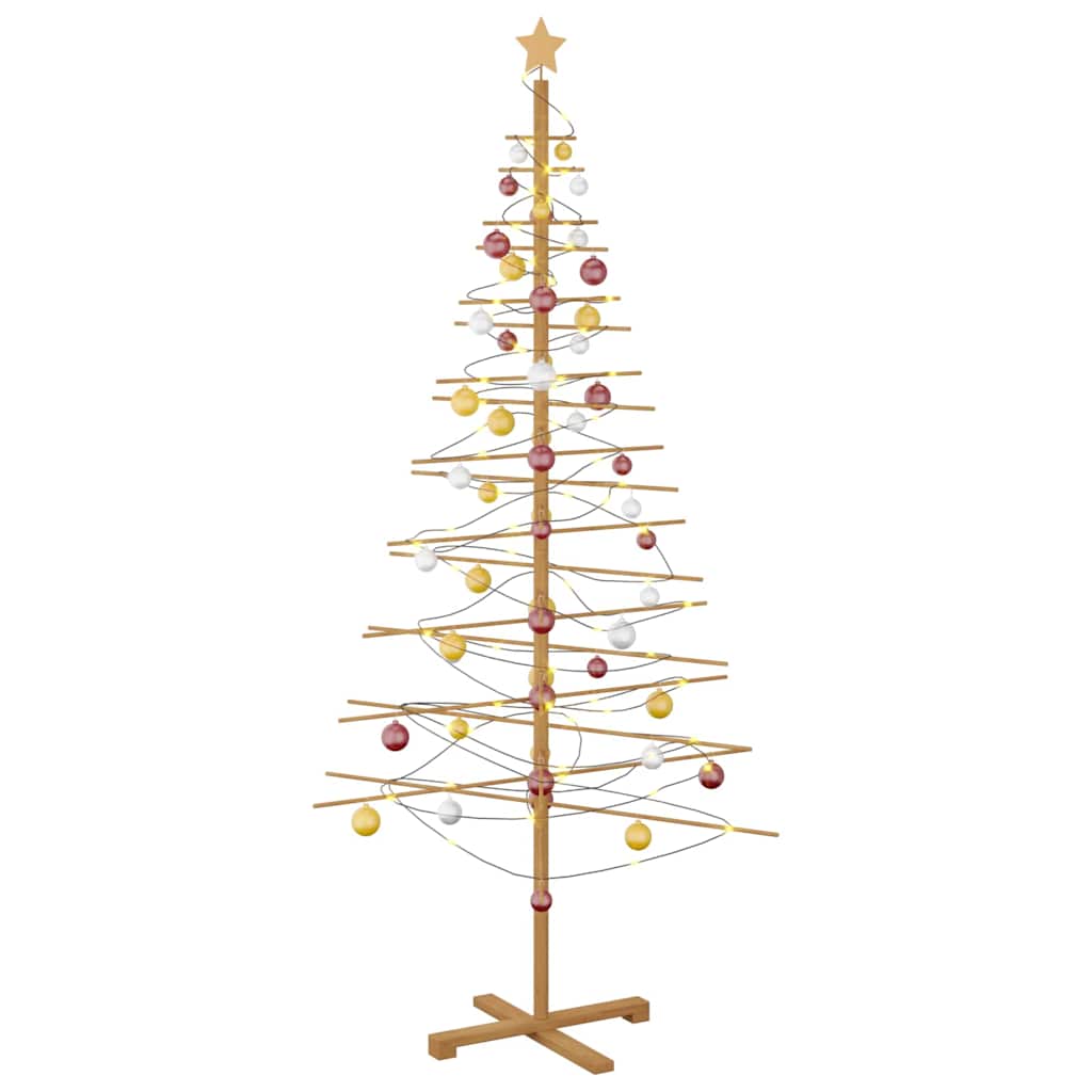 Vidaxl houten kerstboom kotka 210 cm bamboe en massief grenenhout