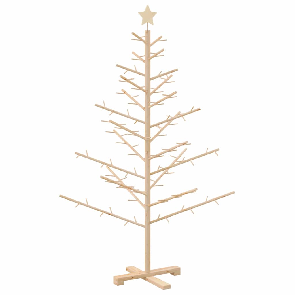 Vidaxl houten kerstboom naturel 150 cm massief grenenhout