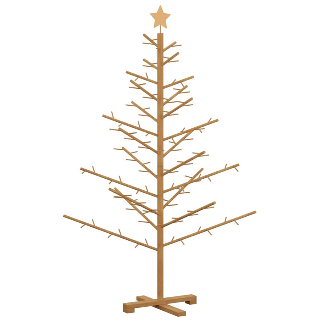 Vidaxl houten kerstboom met standaard bruin 150 cm massief grenenhout