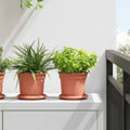 Vidaxl ronde bloempot 24 pcs baksteenrood ø 15 x 12 cm kunststof