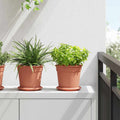 Vidaxl ronde bloempot 24 st baksteenrood ø 19 x 16 cm kunststof