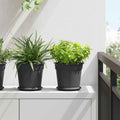 Vidaxl ronde bloempot 24 pcs zwart ø 19 x 16 cm kunststof