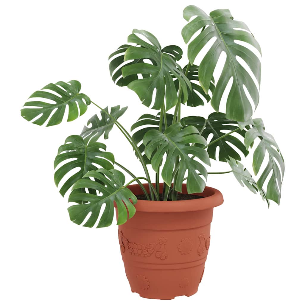 Vidaxl ronde bloempot 6 pcs baksteenrood ø 26 x 21.5 cm kunststof