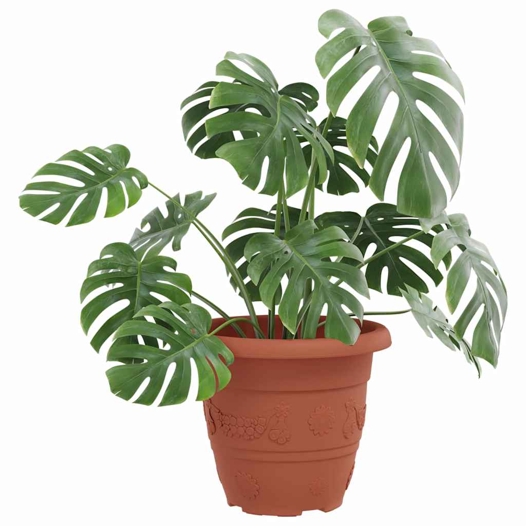 Vidaxl ronde bloempot 24 pcs baksteenrood ø 26 x 21.5 cm kunststof