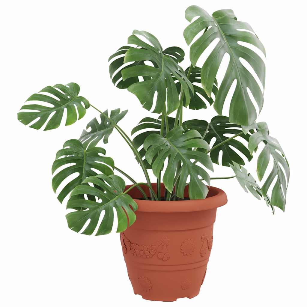 Vidaxl ronde bloempot 24 pcs baksteenrood ø 26 x 21.5 cm kunststof