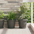Vidaxl ronde bloempot 24 pcs zwart ø 26 x 21.5 cm kunststof