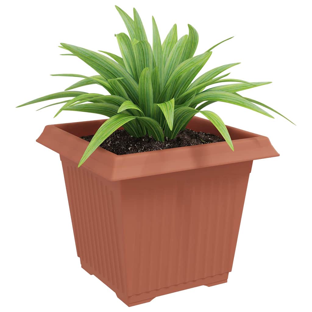 Vidaxl vierkante bloempot 6 pcs baksteenrood 28,5 x 28,5 x 22 cm