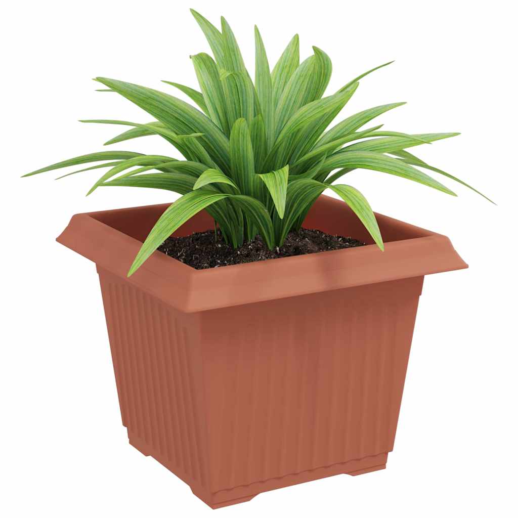 Vidaxl vierkante bloempot 24 pcs baksteenrood 23 x 23 x 17,5 cm