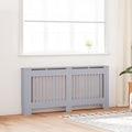 Vidaxl radiatorafdekking 2 pcs grijs 172 x 19 x 81,5 cm bewerkt hout