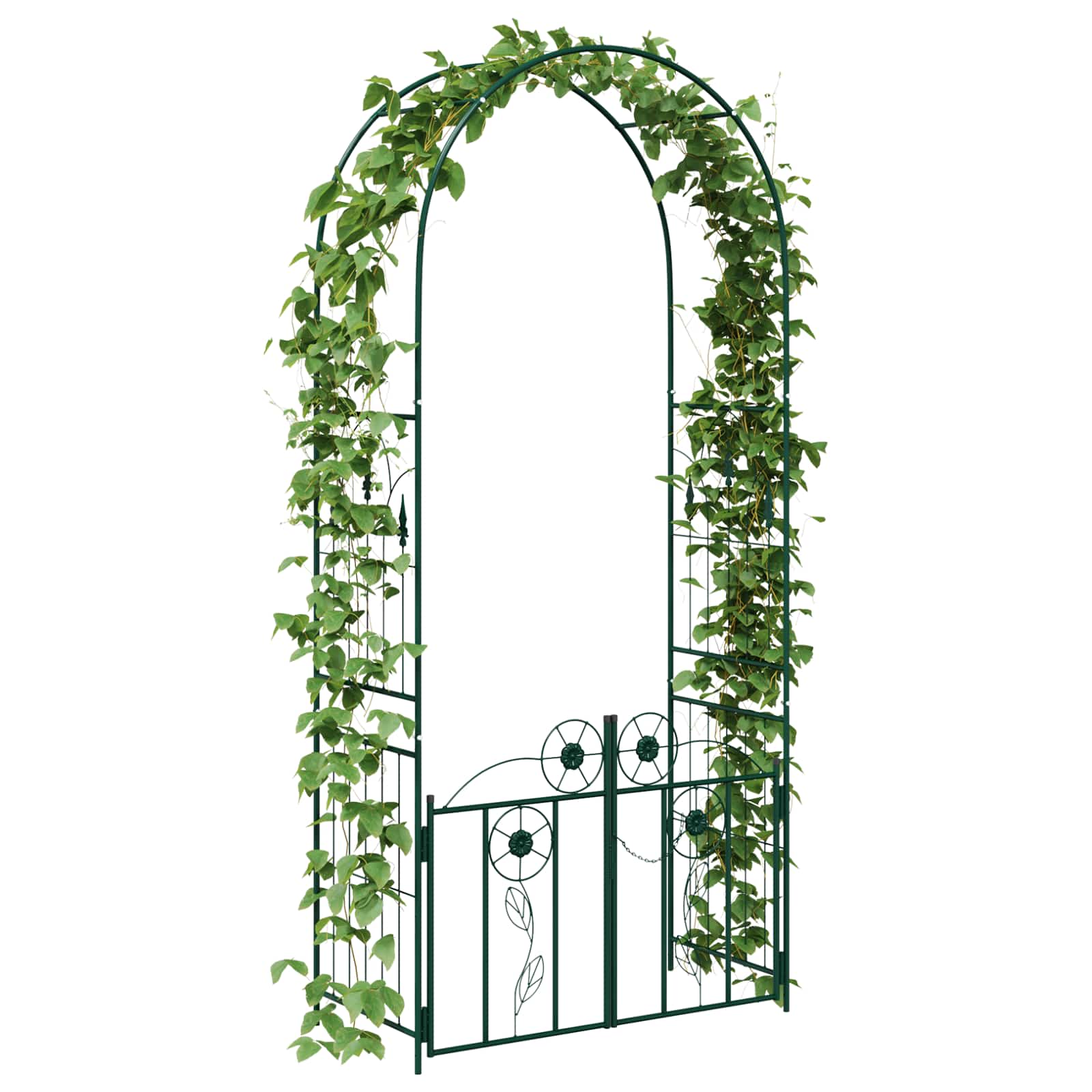 Vidaxl tuin boog met slot groen 102 x 50 x 218 cm