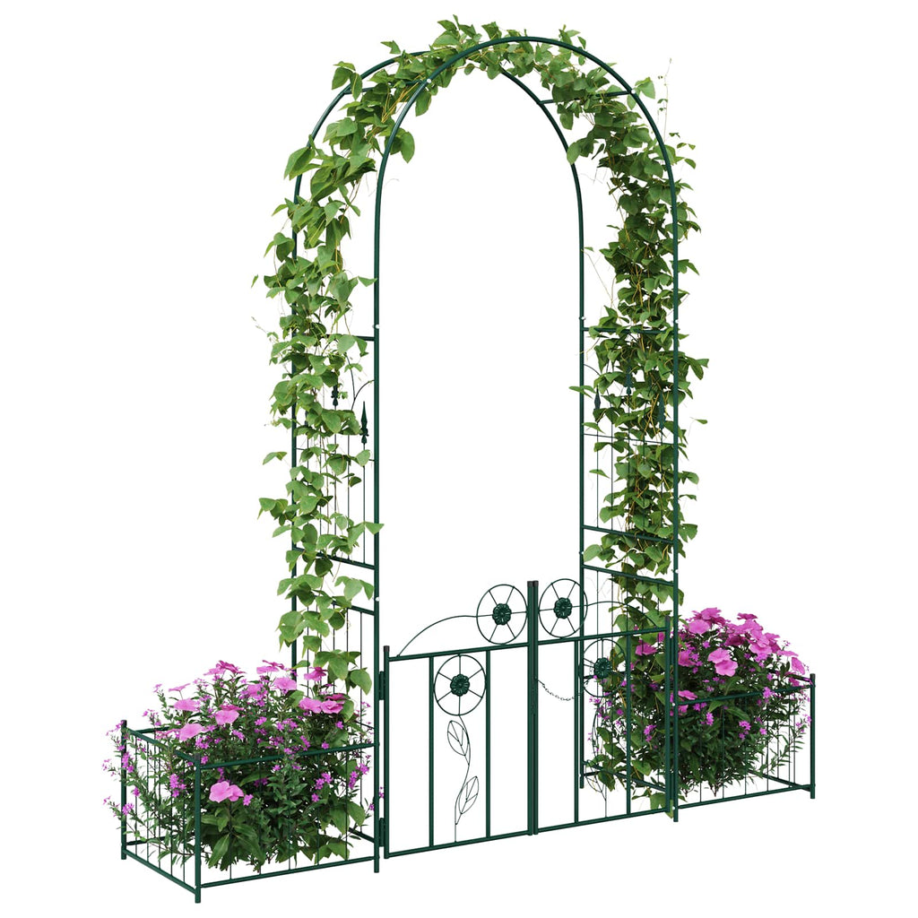 Vidaxl tuin boog met slot groen 203 x 50 x 218 cm