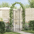 Vidaxl tuin boog effen zwart 115 x 37 x 226 cm