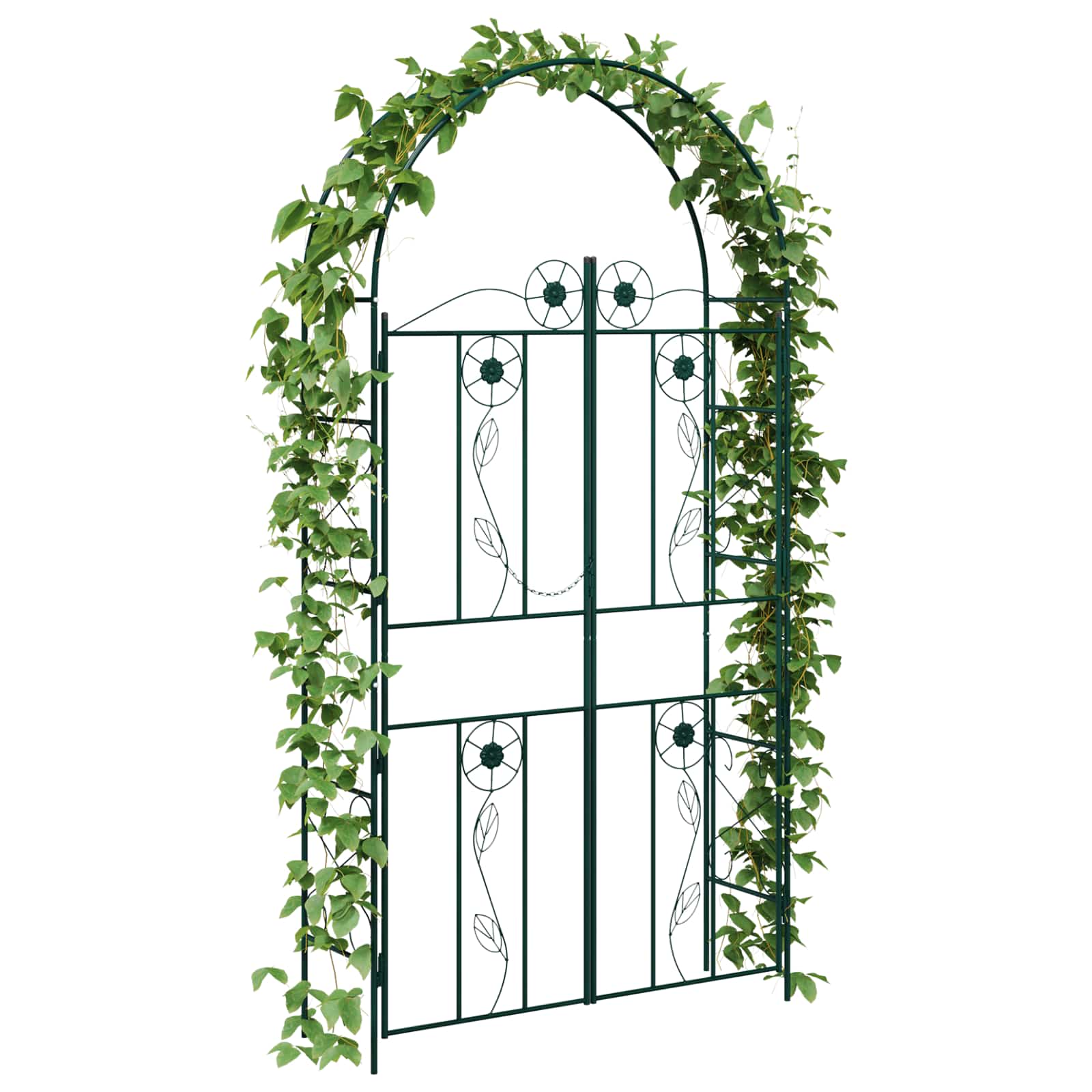 Vidaxl tuin boog effen groen 115 x 37 x 226 cm