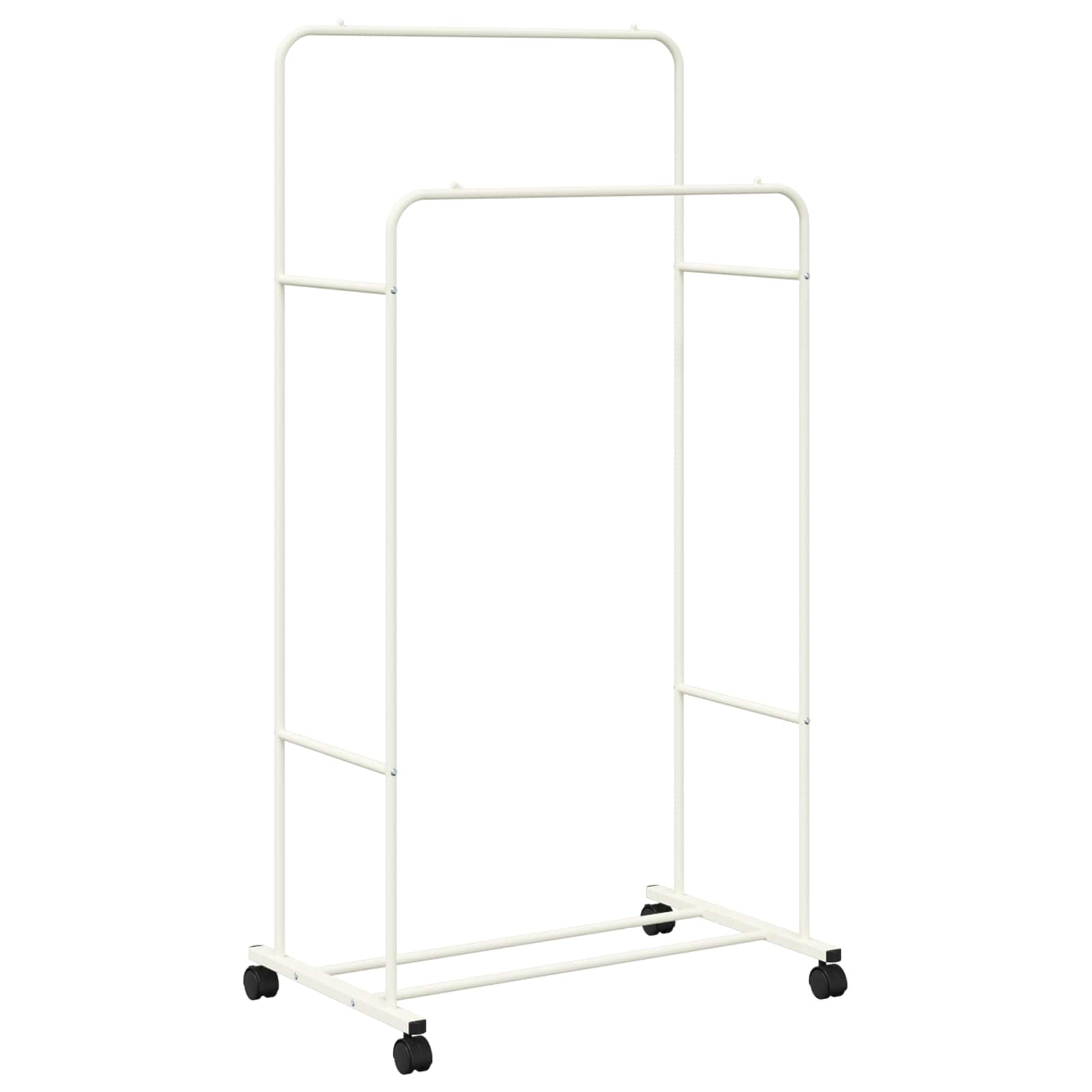 Vidaxl kledingrek effen wit 80 x 53 x 156 cm