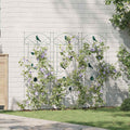 Vidaxl tuinhek 3 pcs groen 110 x 40 cm staal