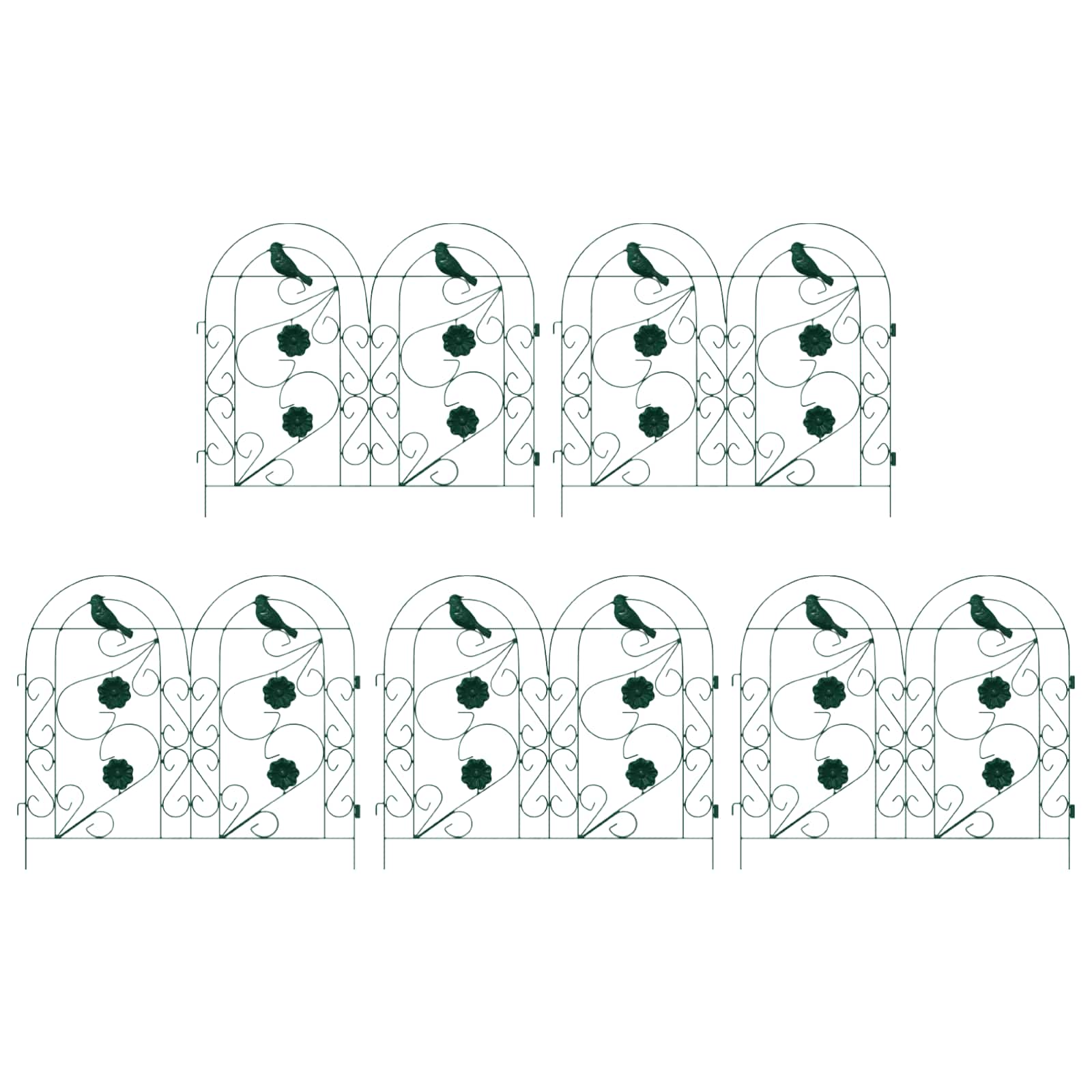 Vidaxl tuinhek latwerk groen 308,5 x 54,5 x 0,3 cm