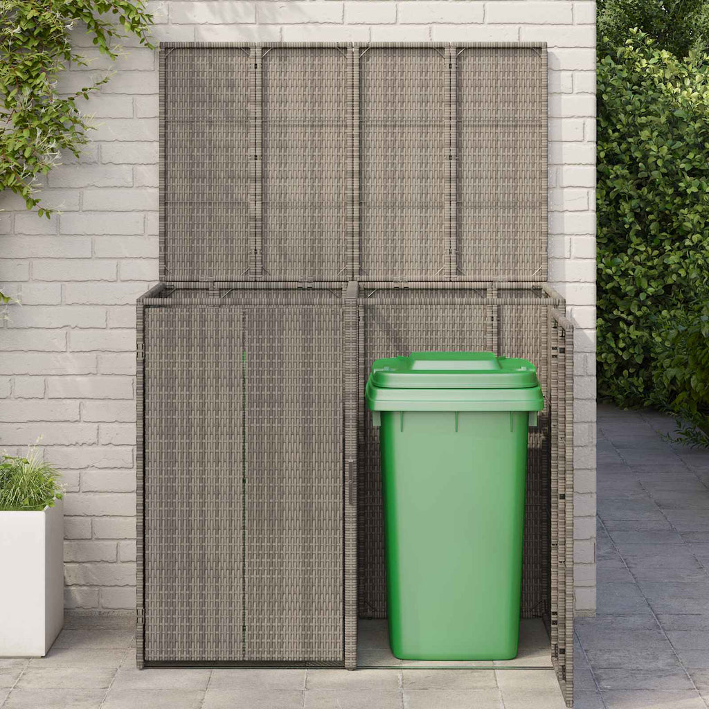 Vidaxl afvalbak box 2 pcs grijs 65 x 80 x 115 cm polyetheen